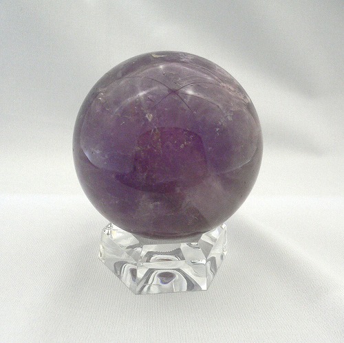 紫水晶玉（アメジスト、無着色天然）93mmD