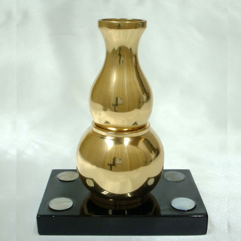銅ひょうたん花瓶（中）