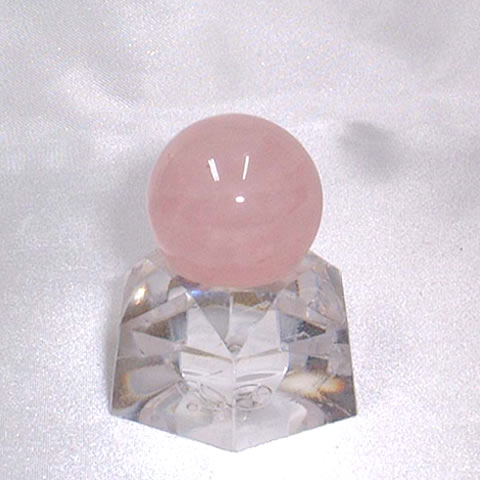 ローズ水晶玉（ローズクォーツ） 36mm - ウインドウを閉じる