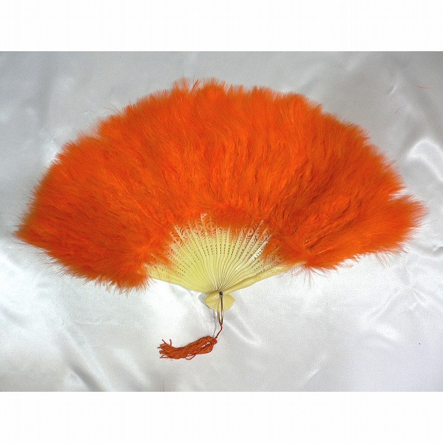 羽毛センス（別名「ジュリセン」）オレンジ