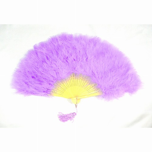 羽毛センス（別名「ジュリセン」）ライトバイオレット（紫）