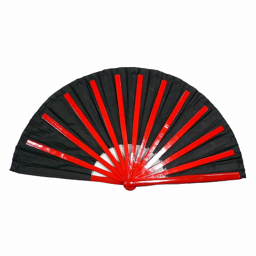 武術・太極拳用扇子 龍鳳凰　ブラック